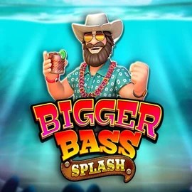 Bigger Bass Splash online game logo by Pragmatic Play on slotspalacescasino.gr