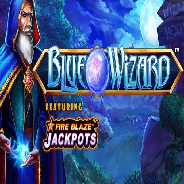 Blue Wizard Fire Blaze Jackpots logo – Slots by Rarestone Gaming at SlotsPalace Casino