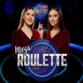 Mega Roulette slot logo by Pragmatic Play at SlotsPalace Casino
