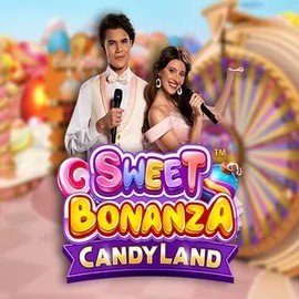 Sweet Bonanza Candy Land Live slot visual from Pragmatic Play available on slotspalacescasino.gr