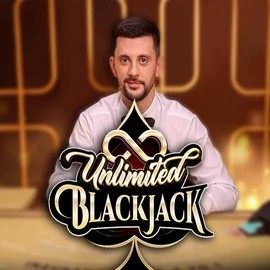 Unlimited Blackjack online game logo by Ezugi on slotspalacescasino.gr